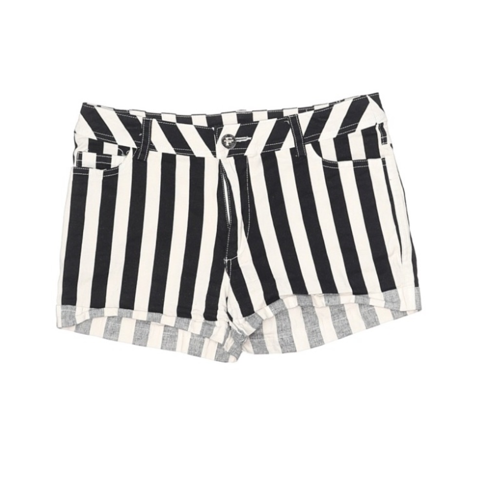 Richcoco |Shorts Striped black and white Medium